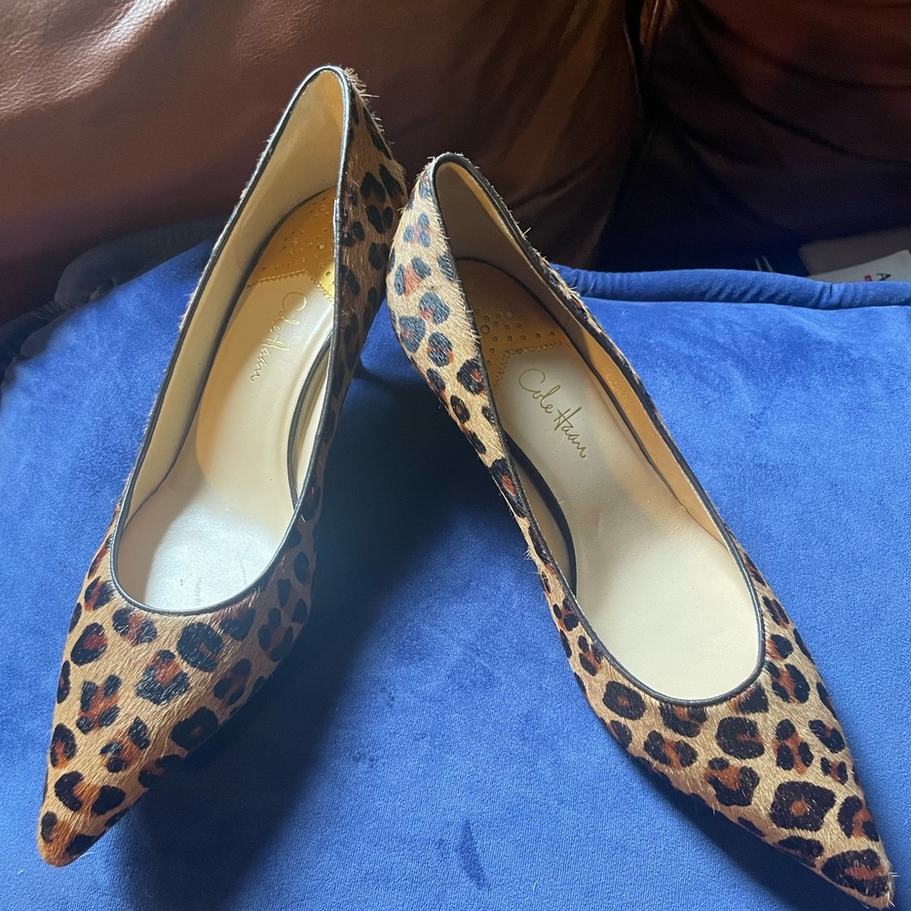 Cole haan leopard print heels